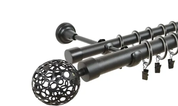 Galerie dubla azur negru 25/19mm