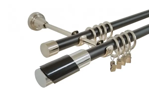 Galerie dubla duo paris 19 mm negru inox