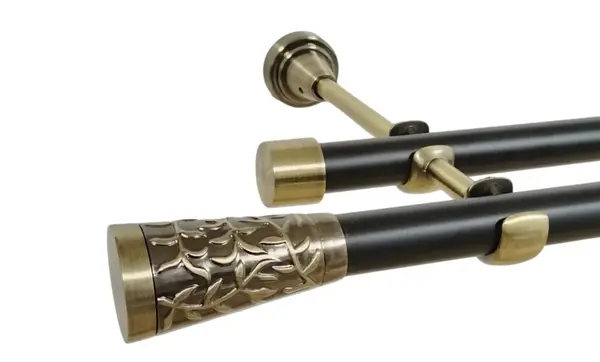 Galerie dubla fara inele duo SEVILLA 19/19 mm negru aur antic
