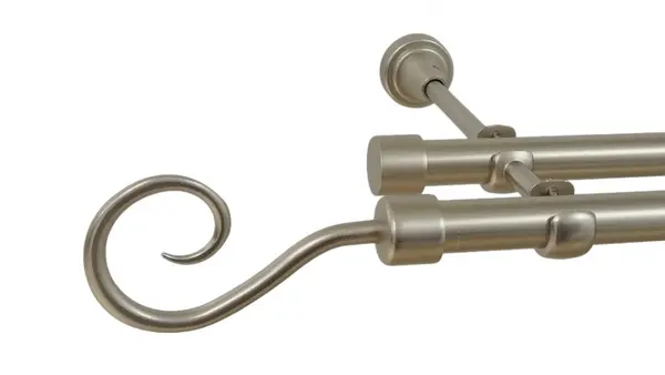 Galerie dubla fara inele HAK 19 mm CROM MAT