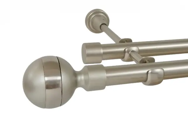 Galerie dubla fara inele JAMES 19 mm CROM MAT