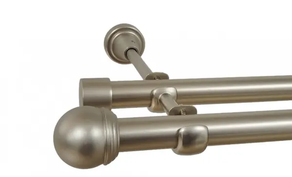 Galerie dubla fara inele TODI MAX 19 mm CROM MAT