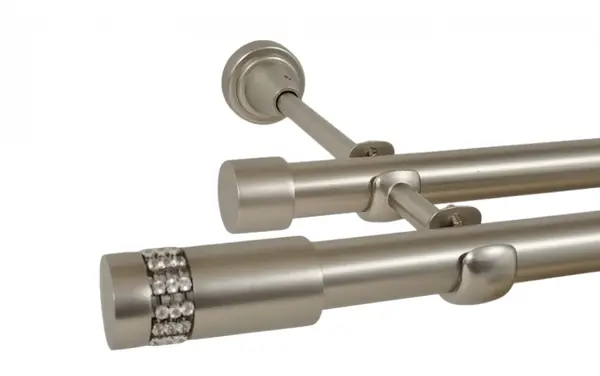 Galerie dubla fara inele XANTOS 19 mm CROM MAT