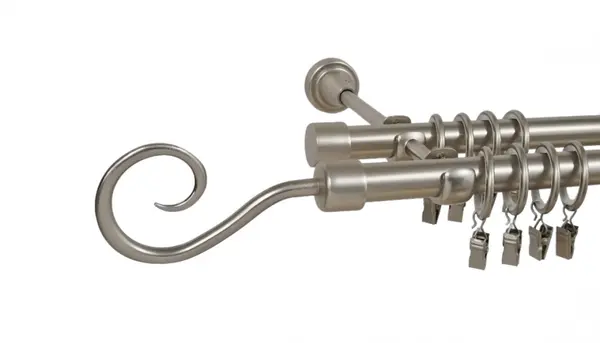 Galerie dubla hak 19/19 mm crom mat