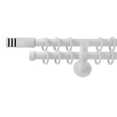 Galerie dubla MODULO PICIOR UNIVERSAL ,prindere perete 19/19 ALB