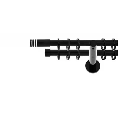 Galerie dubla MODULO PICIOR UNIVERSAL ,prindere perete 19/19 NEGRU
