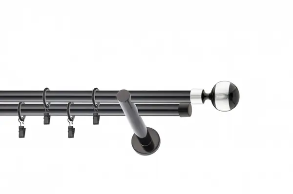 Galerie dubla PICIOR UNIVERSAL MINGE INOX dubla 19/19 - NEGRU