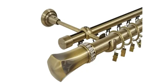 Galerie dubla pluton, teava neteda si profil,grosime 25 si 19mm, aur antic