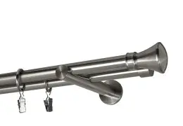 Galerie dubla PRINCE INOX PICIOR UNIVERSAL ,prindere perete 19/19 INOX