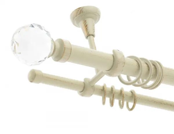 Galerie dubla tavan Kula Crystal alb antichizat 25mm/16mm