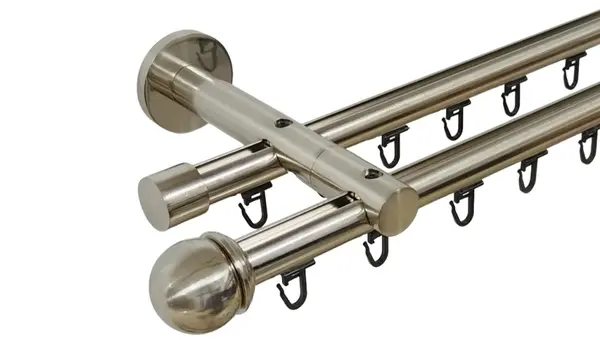 Galerie dubla teava profil todi max,prindere perete 19/19 inox
