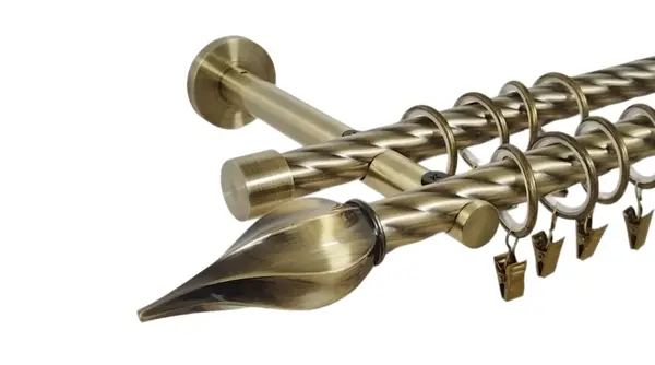 Galerie dubla twist prindere perete picior universal twister 19/19 aur antic