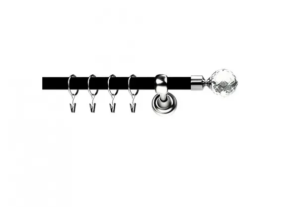 Galerie duo - KULA CRISTAL /19 - negru lucios + INOX