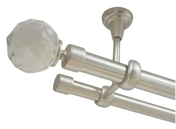 Galerie fara inele kula crystal tavan - 25/19 - crom mat