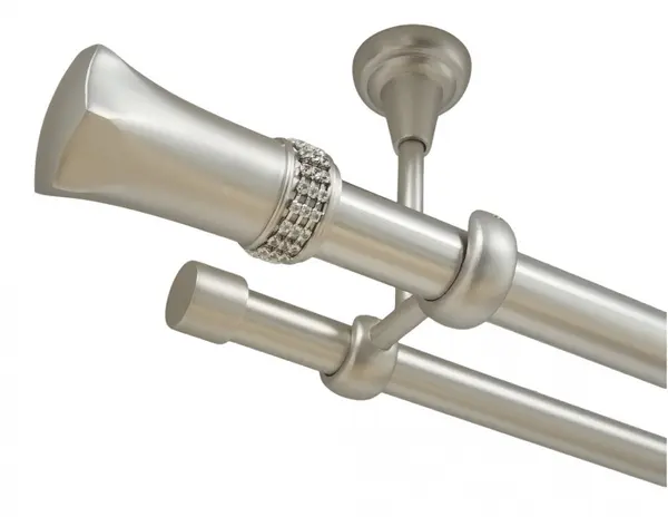 Galerie fara inele pluton crystal tavan - 25/19 - crom mat