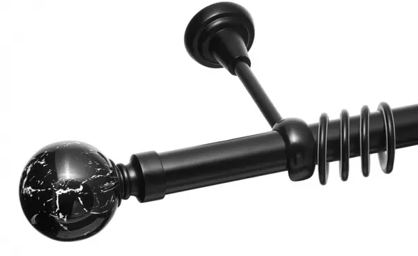 Galerie metalica simpla Ball 25 mm negru