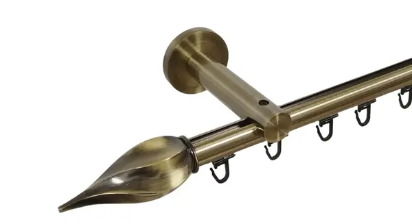 Galerie simpla 19 mm prindere perete teava profil twister aur antic