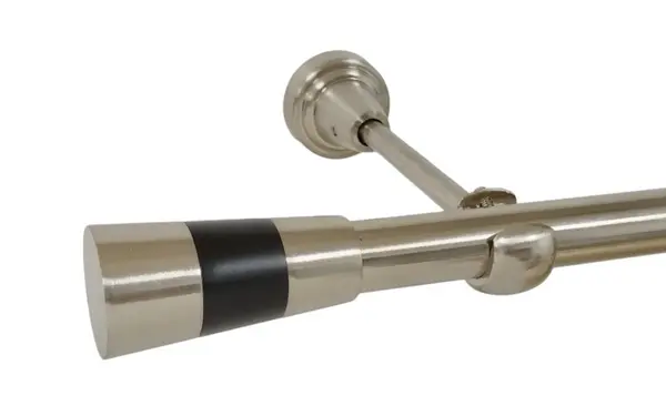Galerie simpla fara inele valeo negru 19 mm INOX