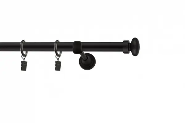 Galerie SIMPLA PRINDERE PERETE 19 mm FLAT BALL NEGRU