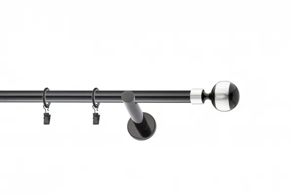 Galerie SIMPLA PRINDERE PERETE PICIOR UNIVERSAL 19 mm MINGE NEGRU