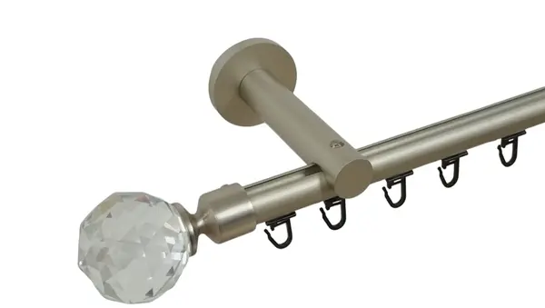 Galerie SIMPLA PRINDERE PERETE TEAVA PROFIL 19 MM -KULA CRISTAL- CROM MAT