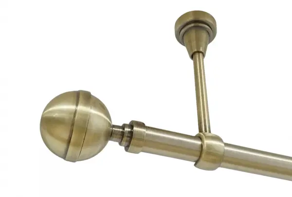 Galerie simpla prindere tavan fara inele KALISTO 19 MM aur antic