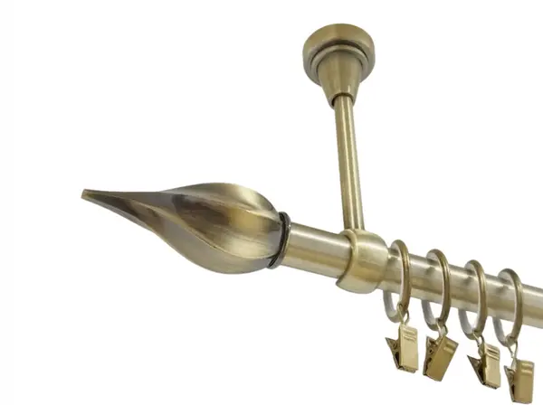 Galerie simpla prindere tavan TWISTER 19 mm aur antic