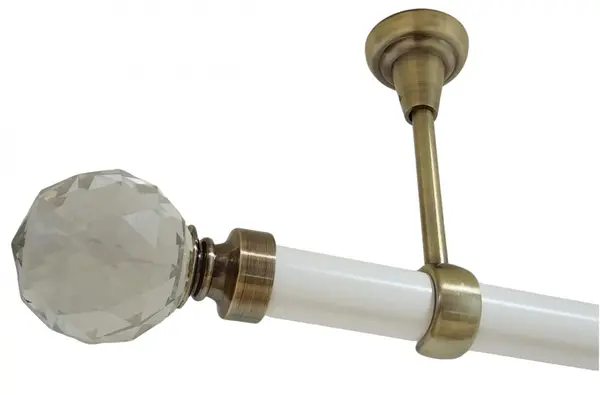 Galerie tavan fara inele KULA CRYSTAL /25 - alb/aur antic