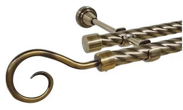 Galerie TWIST dubla HAK fara inele 19/19 mm - aur antic