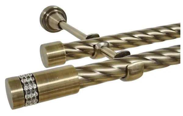Galerie TWIST dubla XANTOS fara inele 19/19 mm - aur antic