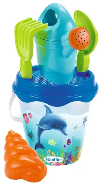 Galetusa pentru nisip Ecoiffier - Cu delfin, 5 piese
