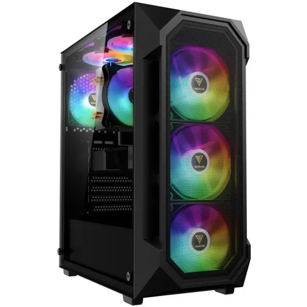 Gamdias Carcasa PC Gamdias Aura GC1 Elite aRGB, Middle Tower, Tempered glass, Negru