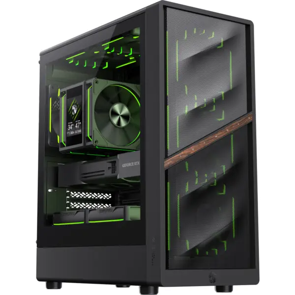 Gamemax Carcasa Gamemax Aeris 330 Mesh, Mini Tower, Fara sursa, Negru