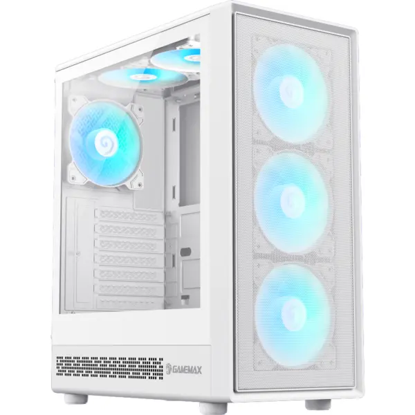 Gamemax Carcasa PC Gamemax STORM 2 AW, Mid Tower, Panou lateral sticla securizata, 6 ventilatoare ARGB incluse