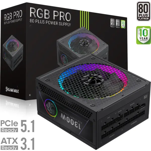 Gamemax Gamemax | PSU | RGB PRO 1300P | 1300W | Platinum | Full Modular