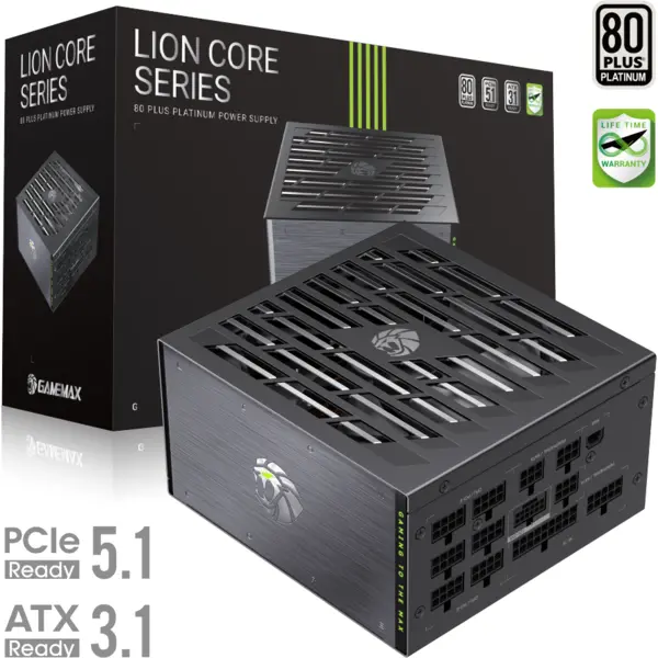 Gamemax Sursa alimentare Gamemax LION CORE 1200P, 80+ Platinum, 1200W