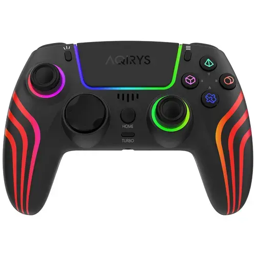 Gamepad wireless AQIRYS Themis, iluminare RGB, Bluetooth, difuzor incorporat (Negru)