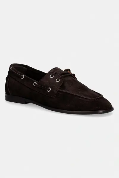 Gant mocasini pentru femei, din piele întoarsă Gimble