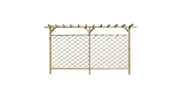 Gard impletit pentru gradina cu pergola