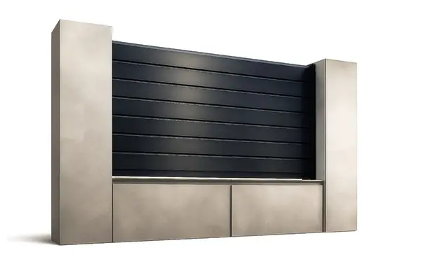 Gard metalic exterior aluminiu Baldur 50-937/7016, 2000x1800mm, rezistent coroziune, vopsit electrostatic