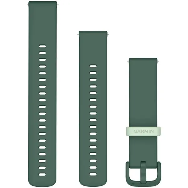 GARMIN Curea ceas smartwatch Garmin, 20mm, Silicone, circumferinta 125-218 mm, Verde