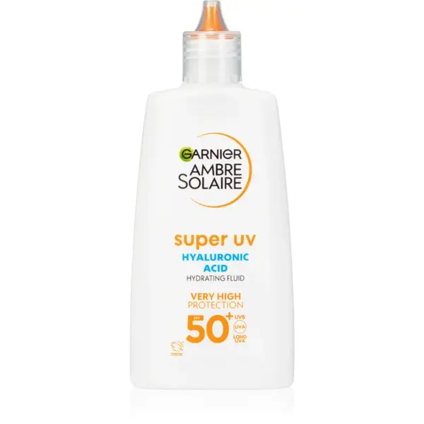 Garnier Ambre Solaire Super UV Hyaluronic Acid fluid protecție cu efect de hidratare SPF 50+ 40 ml