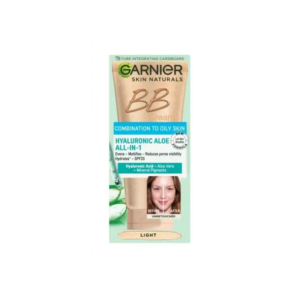 Garnier Cremă de zi Skin Naturals BB fără ulei Volum 50 ml Light
