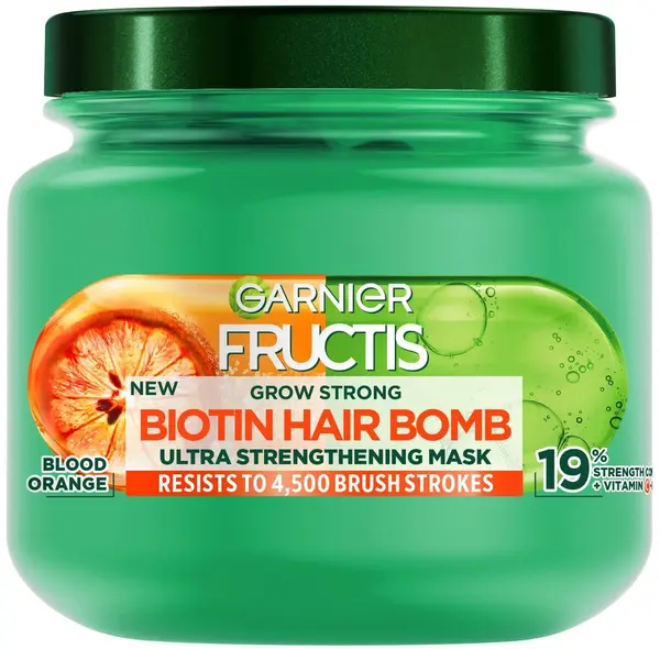 Garnier Fructis Grow Strong Mască pentru păr subțire, 320 ml