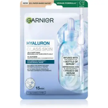 Garnier Hyaluron Glass Skin mască textilă hidratantă