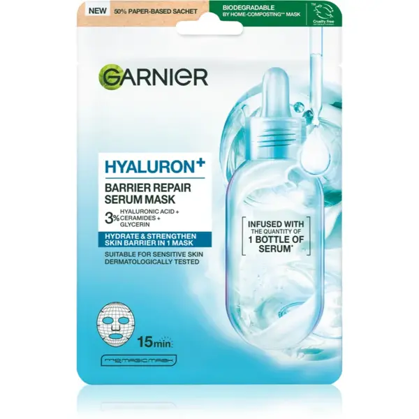 Garnier Hyaluron + masca faciala hidratanta cu acid hialuronic 1 buc