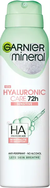 Garnier Mineral Spray deodorant Hyaluronic Care 72H, 150 ml