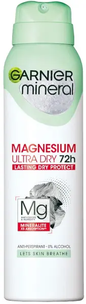 Garnier Mineral Spray deodorant Magnesium Ultra Dry 72H, 150 ml