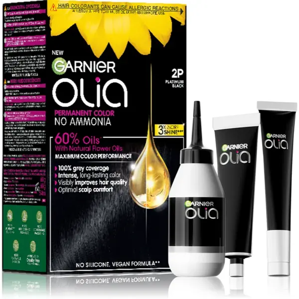 Garnier Olia Big Kit Culoare permanenta pentru par culoare 2P Negru Intens 1 buc
