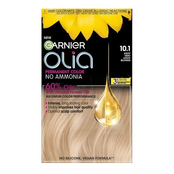 Garnier Olia Vopsea de păr Volum 10.1 Blond cenușiu foarte deschis